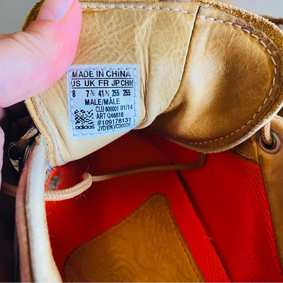 Adidas Adipure Golf Shoes Brown Leather - Picture 6 of 7